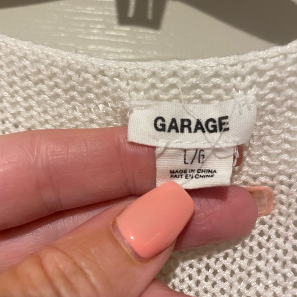 🪴Garage - Distressed White Crop Sweater - Picture 9 of 9